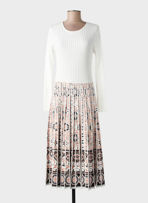 Robe longue manches longues manches longues beige DERHY femme