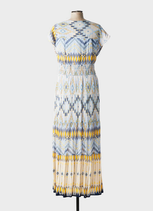 Robe longue manches courtes manches courtes bleu DERHY femme