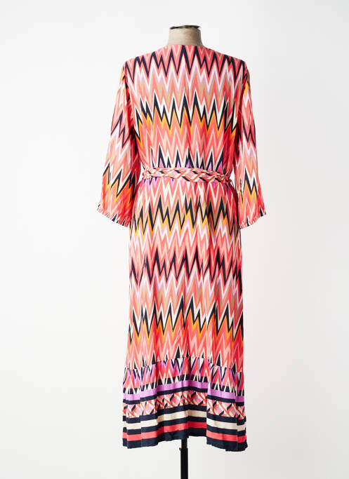 Robe longue coupe cintrée manches 3/4 rose BETTY BARCLAY femme