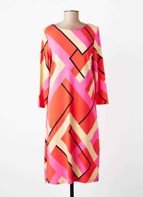 Robe mi-longue manches 3/4 manches 3/4 rouge BETTY BARCLAY femme