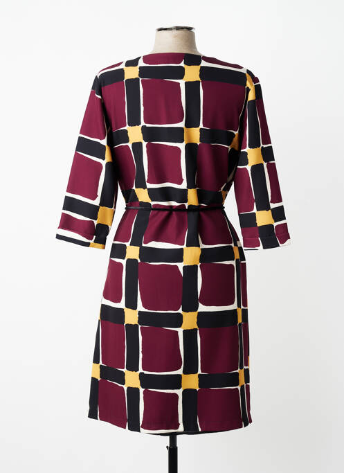 Robe mi-longue manches 3/4 manches 3/4 rouge GRIFFON femme