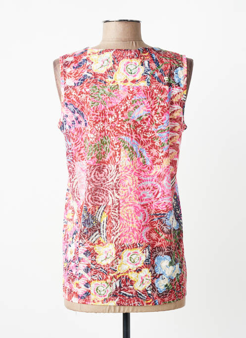 Top coupe cintrée sans manche rose GRIFFON femme