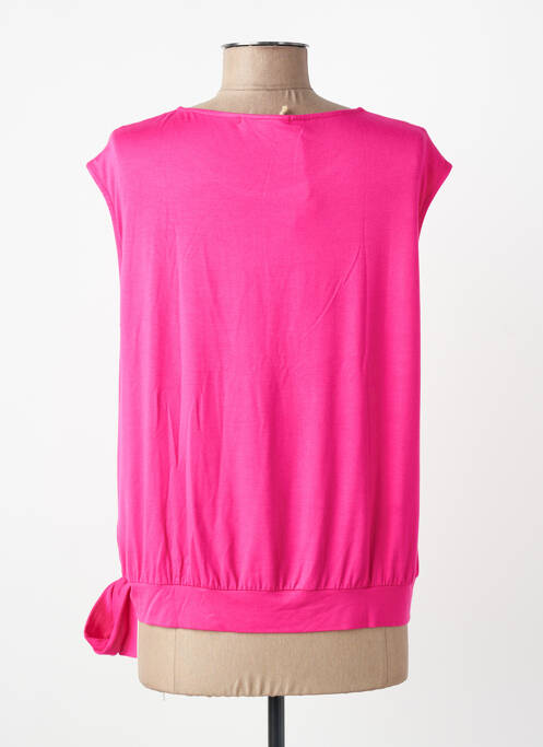 Top tissage jersey manches courtes rose SEE THE MOON femme