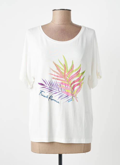 T-shirt coupe droite manches courtes beige MISE AU GREEN femme