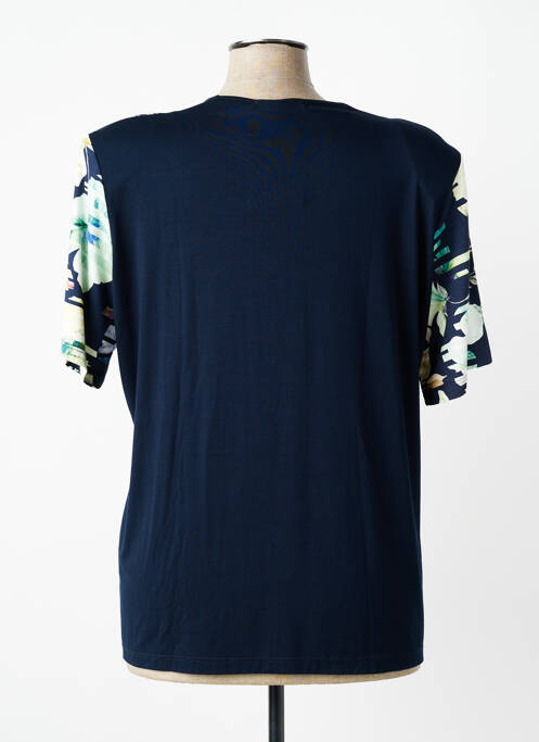 T-shirt coupe droite manches courtes bleu I.ODENA femme