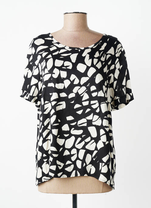 T-shirt coupe cintrée manches courtes noir GRIFFON femme