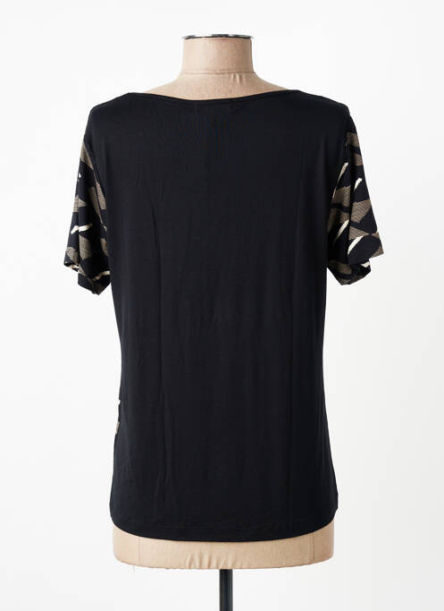 T-shirt stretch manches courtes noir PAUL BRIAL femme