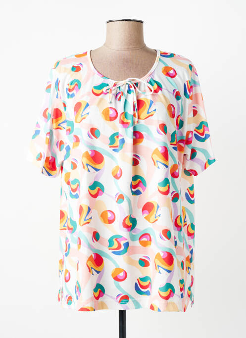 T-shirt coupe droite manches courtes orange GRIFFON femme