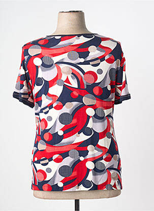 T-shirt imprimé fantaisie manches courtes rouge GUY DUBOUIS femme