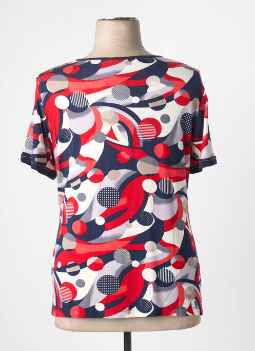 T-shirt imprimé fantaisie manches courtes rouge GUY DUBOUIS femme