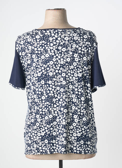 T-shirt imprimé fantaisie manches courtes bleu GUY DUBOUIS femme