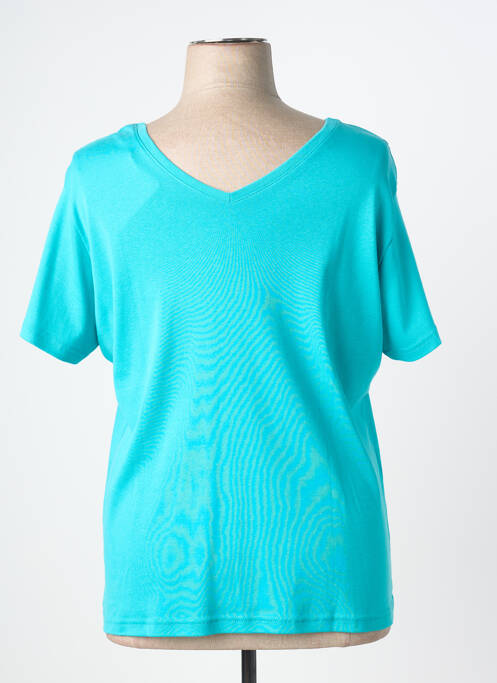 T-shirt coupe droite manches courtes bleu I.ODENA femme