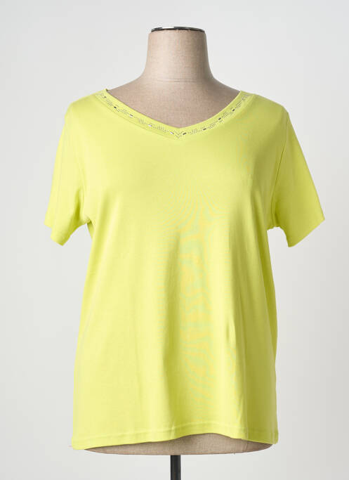 T-shirt coupe droite manches courtes vert I.ODENA femme