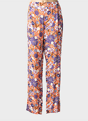 Pantalon droit tissage popeline taille normale orange MERI & ESCA femme