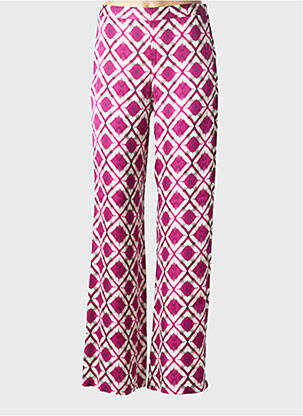 Pantalon droit taille élastique taille normale violet SEE THE MOON femme