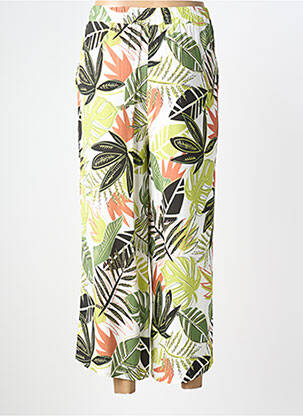 Pantalon large tissage popeline taille normale vert MERI & ESCA femme