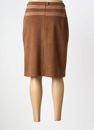 Jupe mi-longue stretch marron MERI & ESCA femme