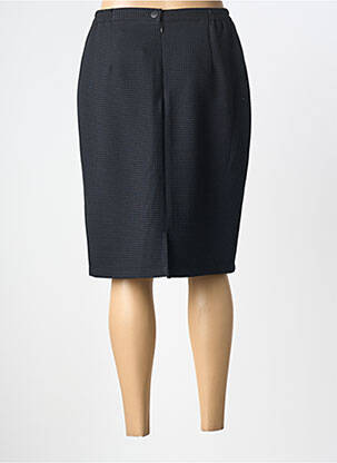 Jupe mi-longue coupe droite noir GRIFFON femme