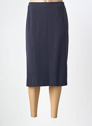 Jupe mi-longue coupe droite bleu GRIFFON femme