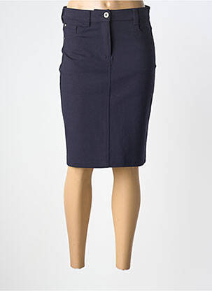 Jupe mi-longue taille normale bleu GRIFFON femme