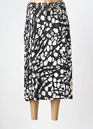 Jupe mi-longue coupe droite noir GRIFFON femme