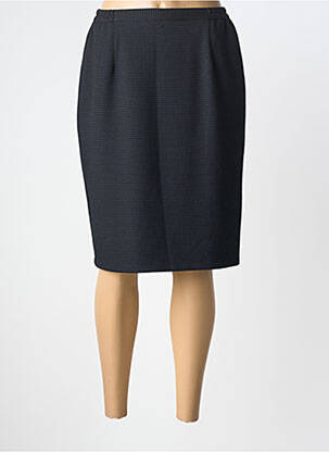 Jupe mi-longue coupe droite noir GRIFFON femme