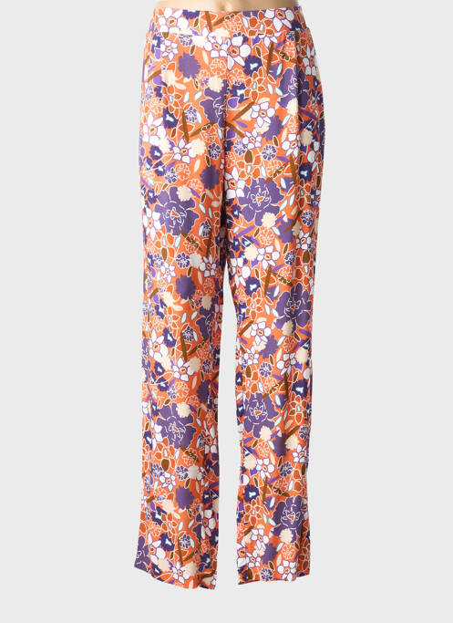 Pantalon droit tissage popeline taille normale orange MERI & ESCA femme