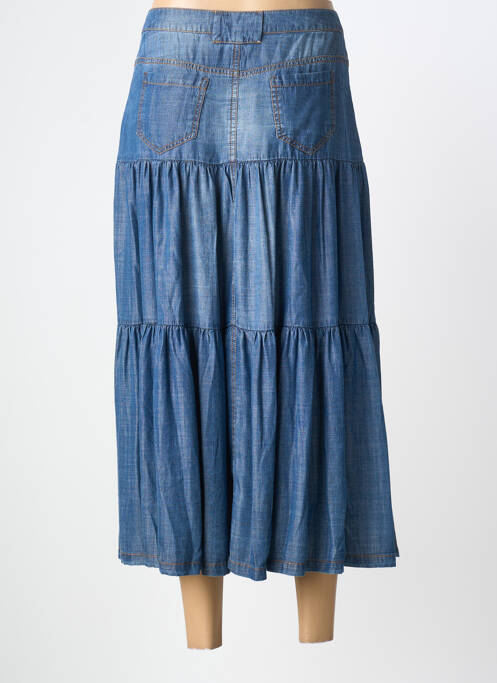 Jupe longue coupe droite bleu DERHY femme