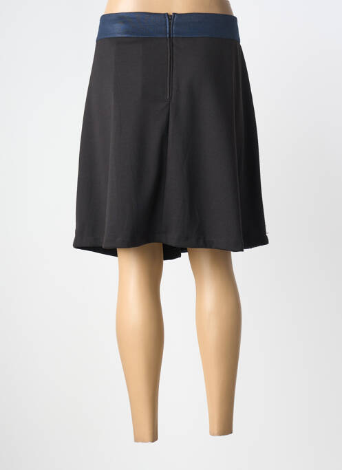 Jupe mi-longue coupe droite bleu ZELI femme