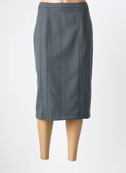 Jupe mi-longue doublure textile gris GRIFFON femme