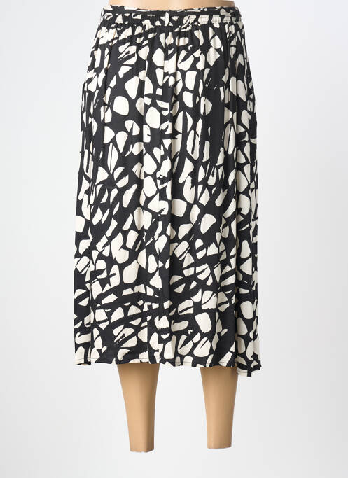 Jupe mi-longue coupe droite noir GRIFFON femme