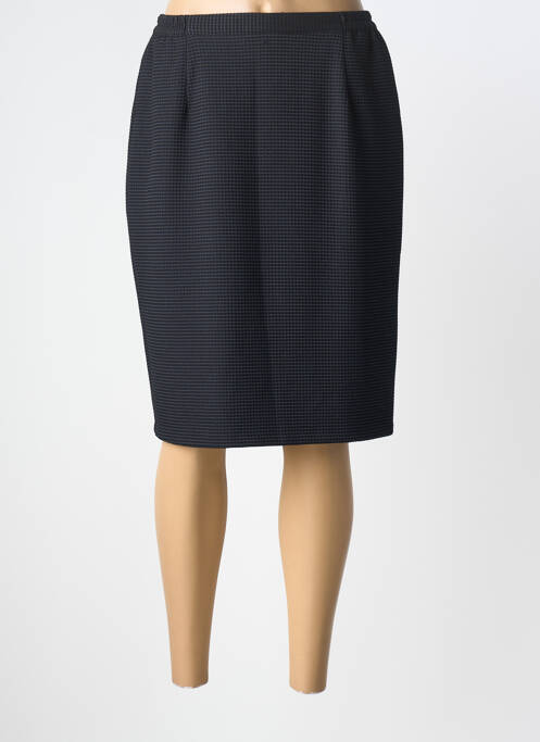 Jupe mi-longue coupe droite noir GRIFFON femme