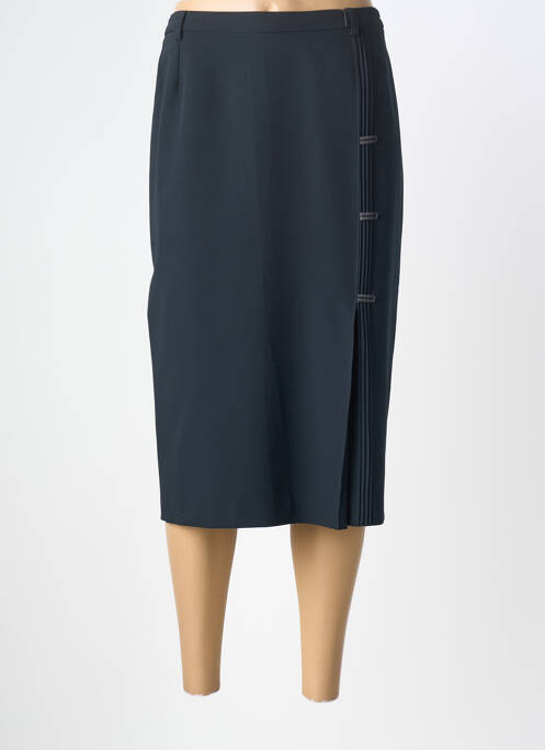 Jupe mi-longue coupe droite noir GUY DUBOUIS femme