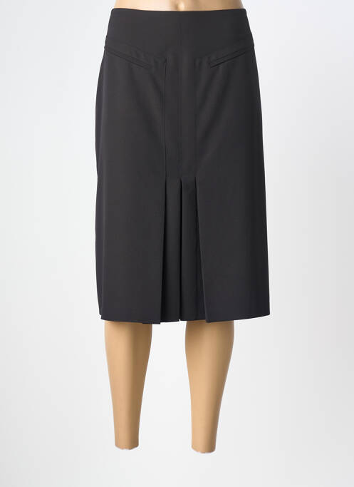 Jupe mi-longue coupe droite noir GUY DUBOUIS femme