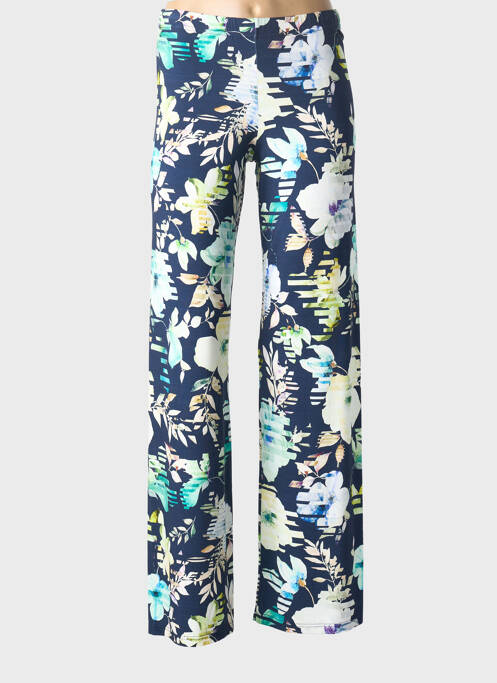 Pantalon droit stretch taille normale bleu I.ODENA femme