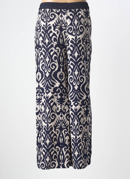 Pantalon large tissage popeline taille normale bleu I.ODENA femme