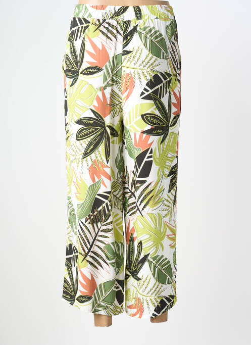 Pantalon large tissage popeline taille normale vert MERI & ESCA femme