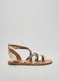 Sandales/nu pieds tissage satiné talon plat jusqu'à 3cm or ANCIENT GREEK SANDALS femme