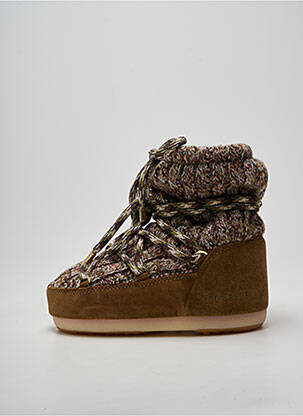 Bottines/boots bout rond talon plat jusqu'à 3cm vert MOON BOOT femme
