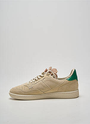Baskets bout rond talon plat jusqu'à 3cm beige HIDNANDER femme
