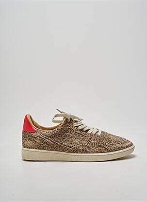 Baskets semelle amovible talon plat jusqu'à 3cm marron HIDNANDER femme