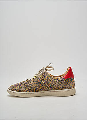 Baskets semelle amovible talon plat jusqu'à 3cm marron HIDNANDER femme