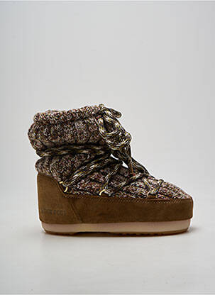 Bottines/boots bout rond talon plat jusqu'à 3cm vert MOON BOOT femme