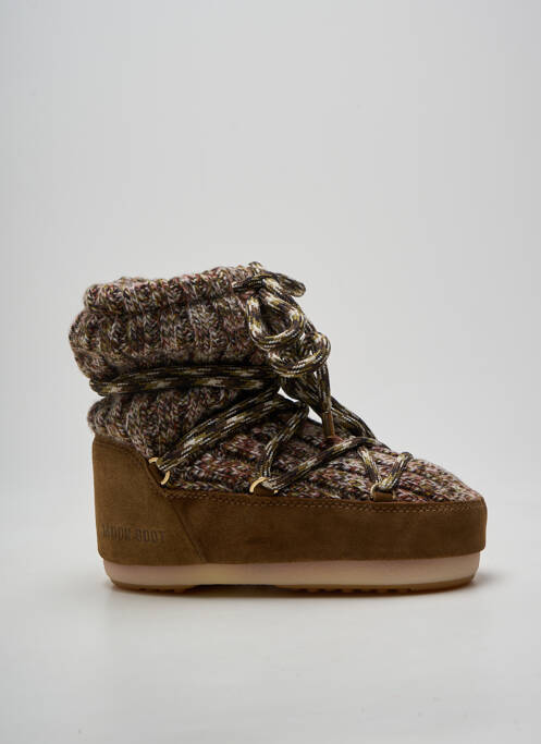 Bottines/boots bout rond talon plat jusqu'à 3cm vert MOON BOOT femme