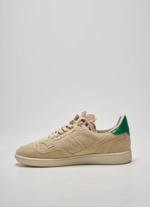 Baskets bout rond talon plat jusqu'à 3cm beige HIDNANDER femme
