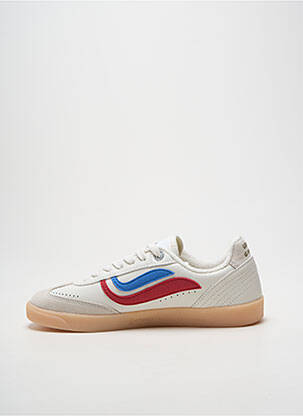 Baskets bout rond talon plat jusqu'à 3cm blanc GENESIS femme