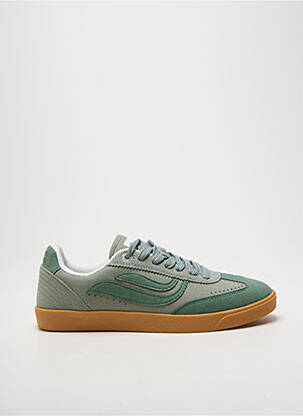 Baskets bout rond talon plat jusqu'à 3cm vert GENESIS femme