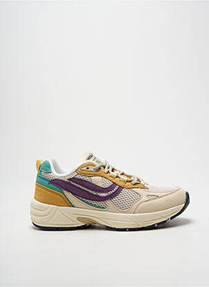 Baskets bout rond talon de 4 à 6cm beige GENESIS femme