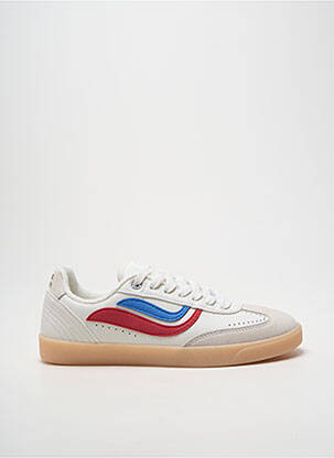 Baskets bout rond talon plat jusqu'à 3cm blanc GENESIS femme