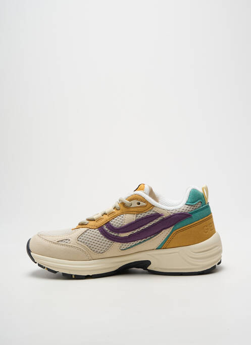 Baskets bout rond talon de 4 à 6cm beige GENESIS femme